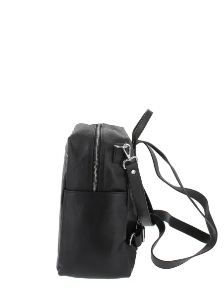 Gianni Notaro Damen-Rucksack aus Leder, schwarz
