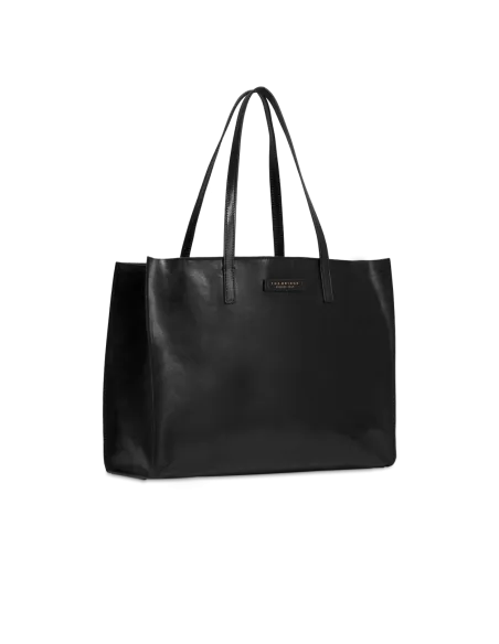 The Bridge Mirra horizontal shopping bag with zip closure, black