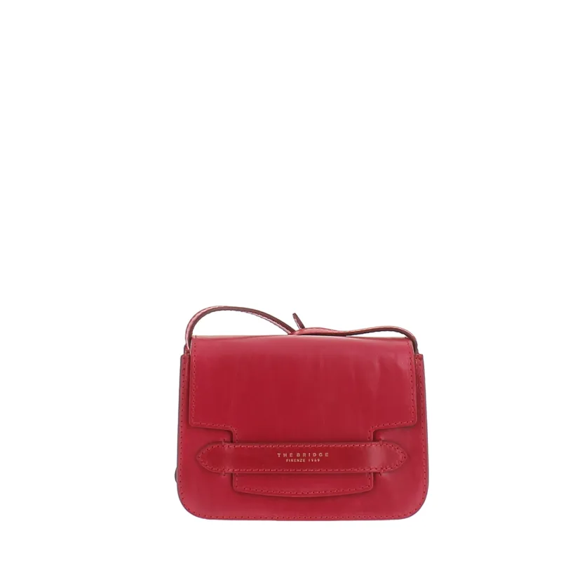 Borsa a tracolla con pattina The Bridge Lucrezia, rossa