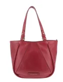 The Bridge Brigida leather women's shopping bag, berry