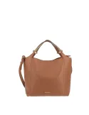 Borbonese medium leather bag, brown