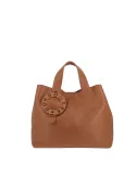 Borbonese 011 women's leather handbag, brown