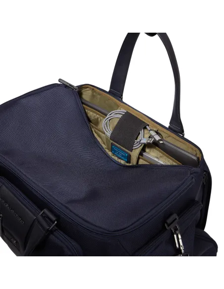 Piquadro Brief2 duffle bag with laptop compartment, blue