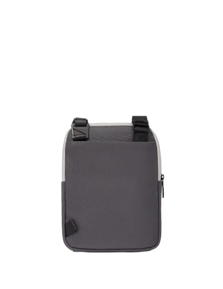 Borsello porta iPad® 11" pelle e tessuto Piquadro Biref2 Special, grigio-nero