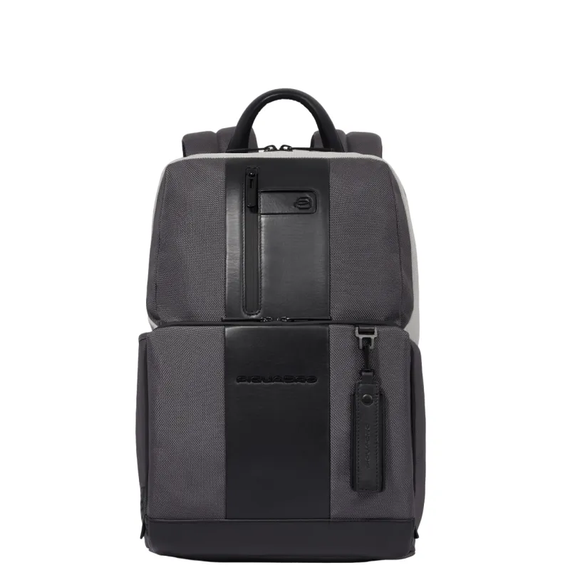 Piquadro Brief2 Special 14" Laptop-Rucksack, grau-schwarz