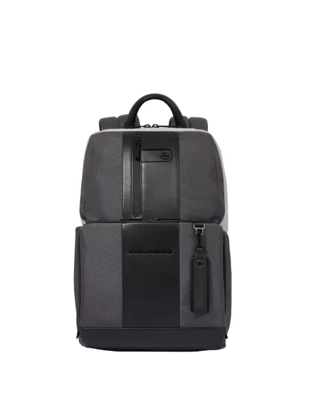 Zaino porta pc da 14 Piquadro Brief2 Special, grigio-nero