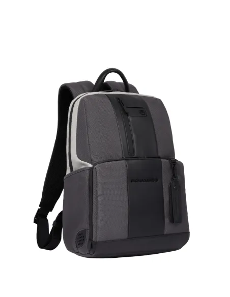 Piquadro Brief2 Special 14" laptop backpack, grey-black