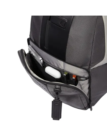 Piquadro Brief2 Special 14" Laptop-Rucksack, grau-schwarz