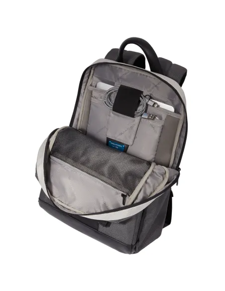 Piquadro Brief2 Special 14" laptop backpack, grey-black