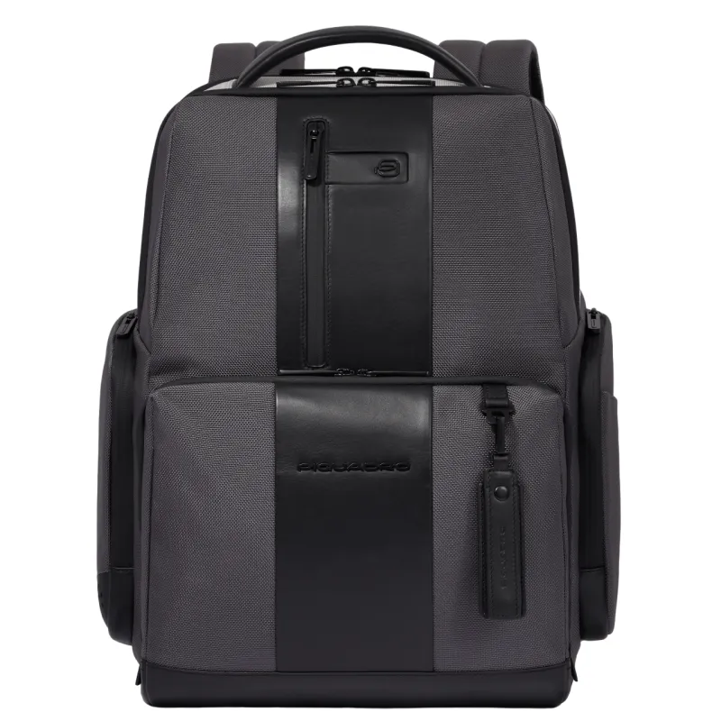Piquadro Brief2 Special 15,6" Laptop-Rucksack, grau-schwarz