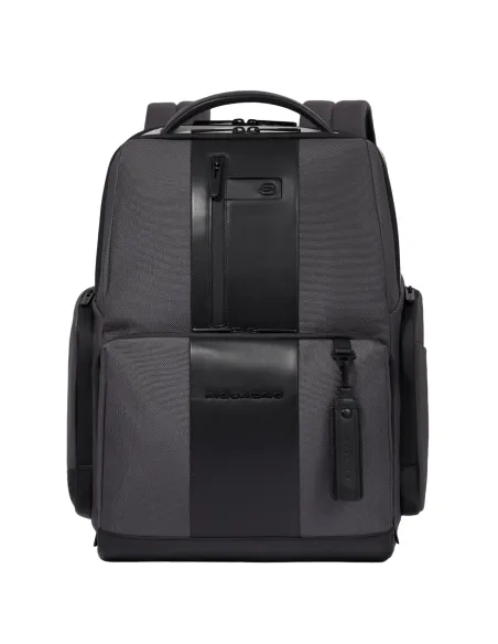 Piquadro Brief2 Special 15,6" Laptop-Rucksack, grau-schwarz