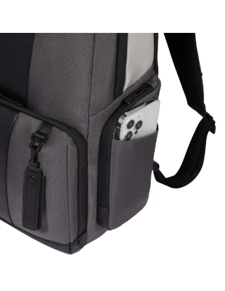 Piquadro Brief2 Special 15,6" Laptop-Rucksack, grau-schwarz