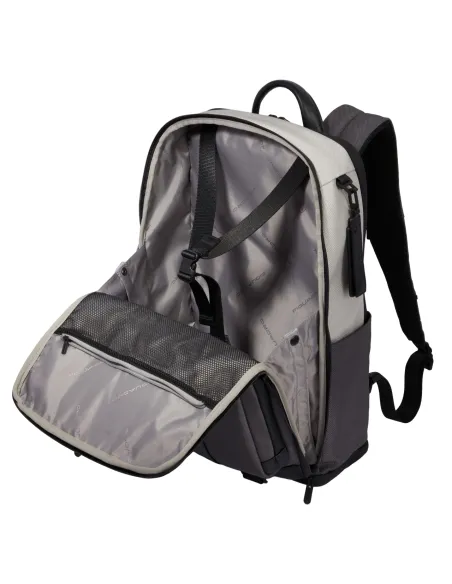 Zaino da viaggio porta PC da 15,6 Piquadro Brief2, grigio-nero