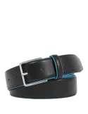 Piquadro Blue Square leather men's belt, black