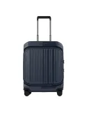 Piquadro PQ-Light Polycarbonate cabin trolley with front pocket, night blue
