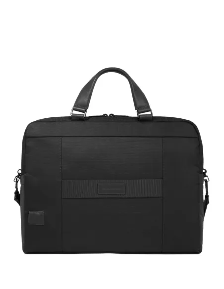 Piquadro Steve 15.6" laptop briefcase with two compartments, black