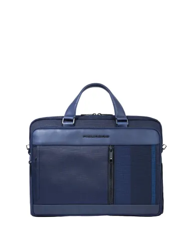 Piquadro Steve 14" computer portfolio briefcase with iPad® compartment, blue