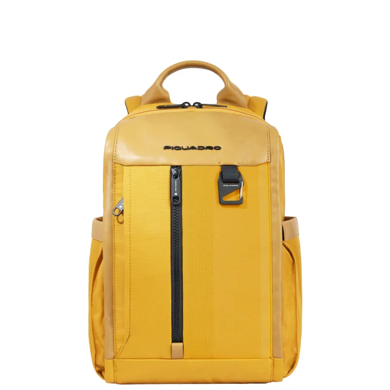 Zaino piccolo porta pc da 13,3" Piquadro Steve, giallo