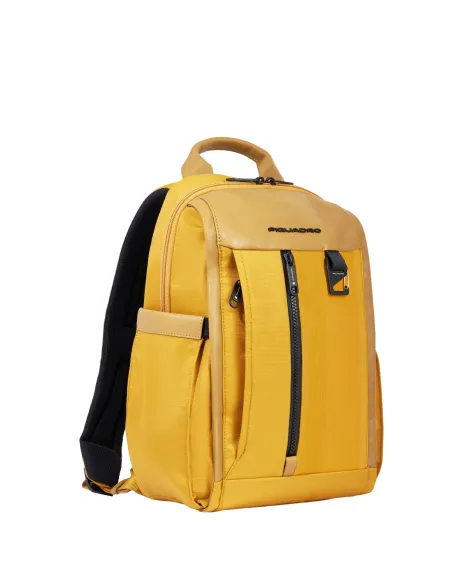 Piquadro Steve small laptop backpack, yellow
