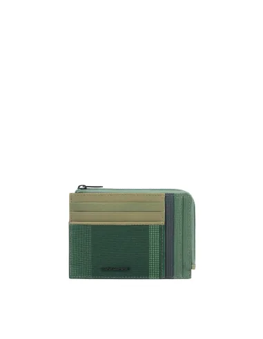 Piquadro Steve Münzbeutel mit Kreditkartenfächern, grün