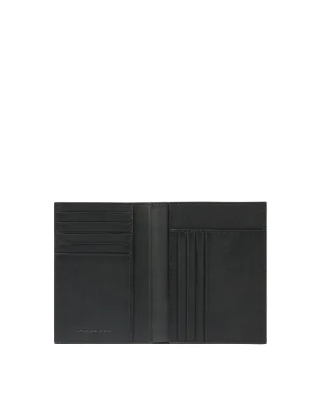 Piquadro Paul leather vertical men's wallet, black