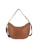 Borbonese women's leather shoulder bag, brown