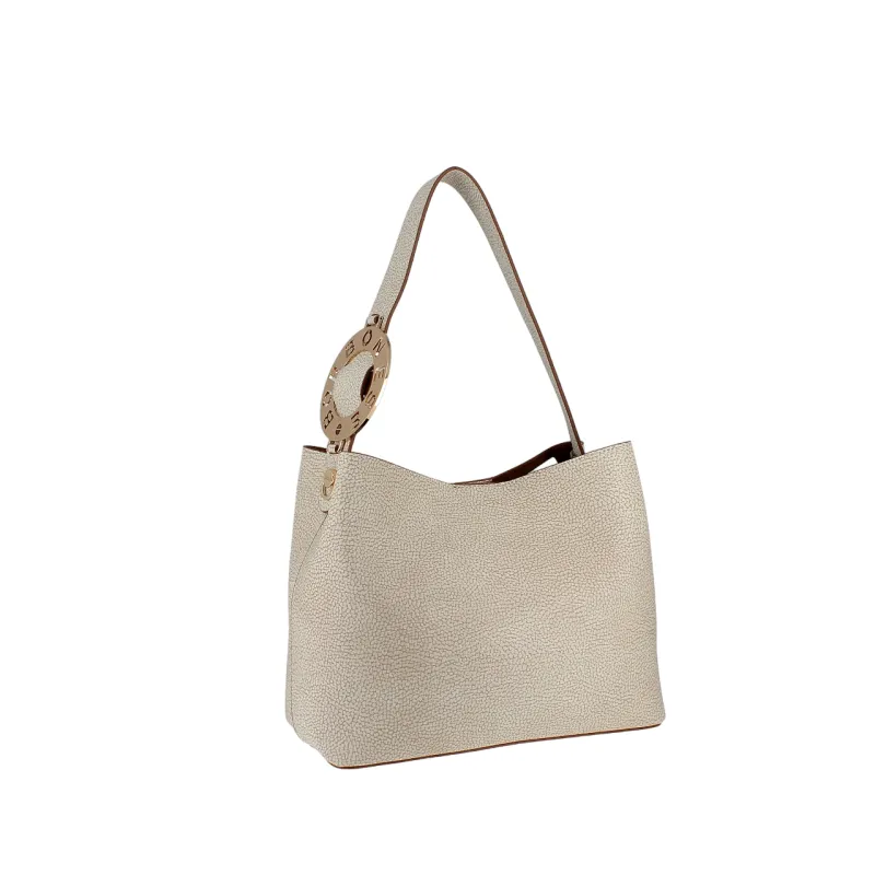 Borsa donna a secchiello Borbonese, sabbia 2