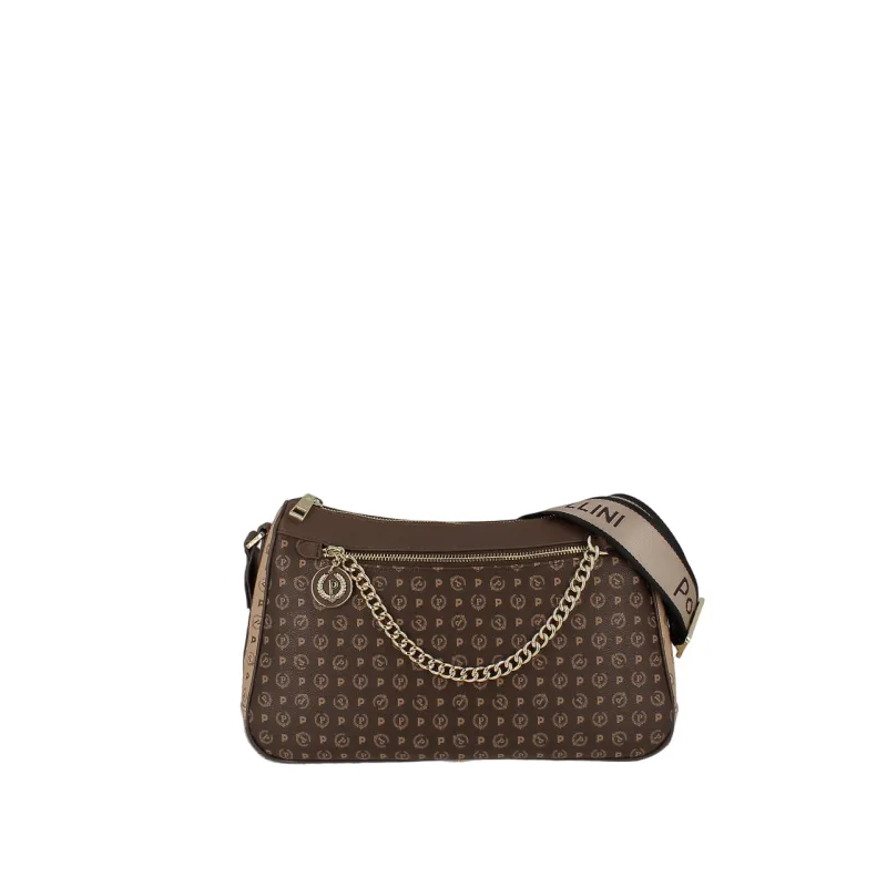 Borsa a tracolla Pollini, marrone-crema