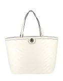 Pollini quilted shopping bag, ivory