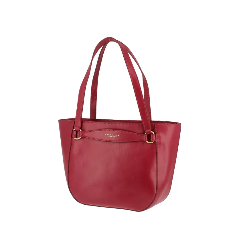 The Bridge Bettina leder Einkaufstasche, berry 2