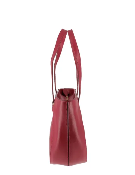 The Bridge Bettina leder Einkaufstasche, berry