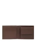 Piquadro Paul small men's wallet with coin purse, brown