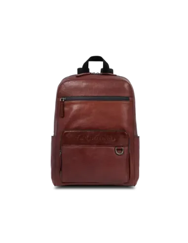 Zaino medio in pelle porta pc The Bridge Damiano marrone