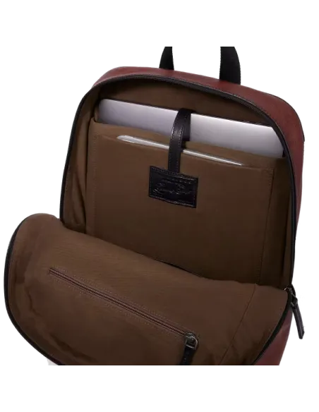 Zaino medio in pelle porta pc The Bridge Damiano, marrone