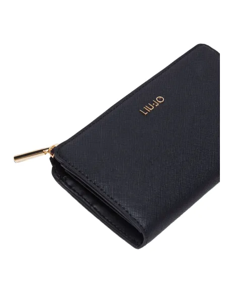 Liu Jo Damen Geldbörse mit Reißverschluss, schwarz