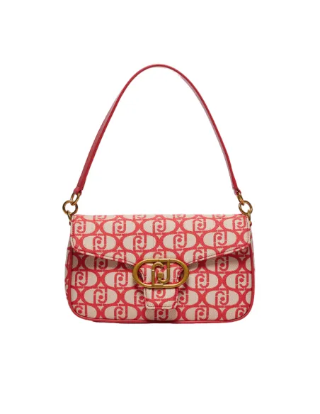 Borsa in tessuto Jacquard, rossa