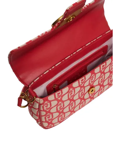 Borsa in tessuto Jacquard, rossa