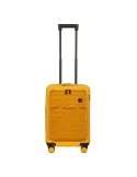 Brics Ulisse carry-on trolley with front laptop pocket, yellow