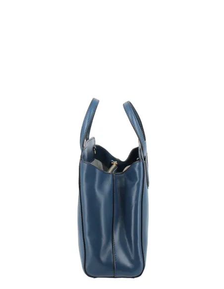 Borsa a mano con tre comparti the Bridge Elettra, bluette