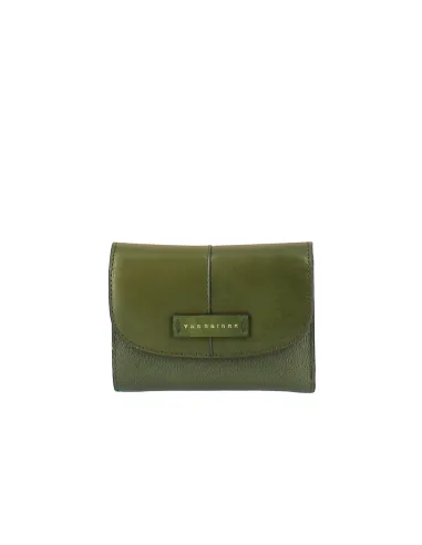 The Bridge Elisabetta medium-sized women's wallet with external zipped coin pocket, green