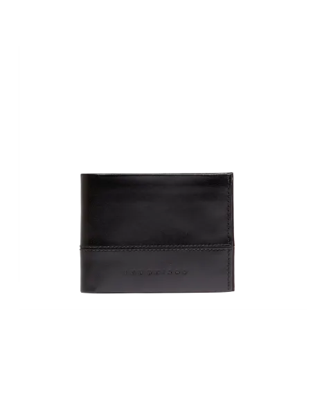 The Bridge Damiano men's zipped wallet with coin purse, black