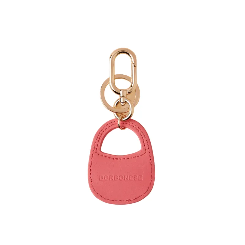 Portachiavi in pelle Borbonese, tea rose 2