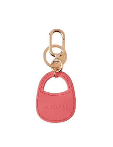 Borbonese leather key chain with snap...