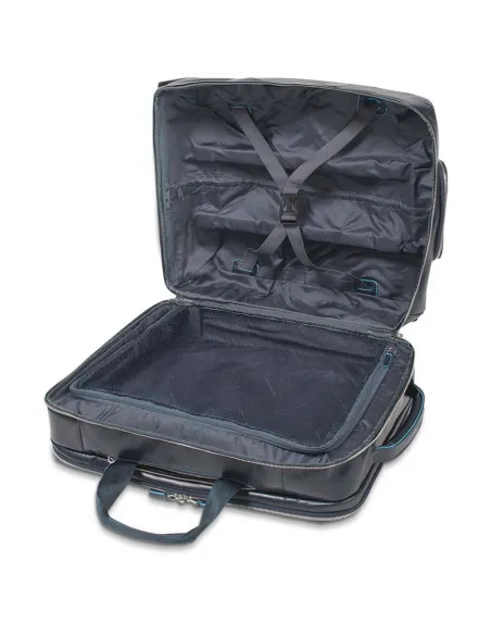 Piquadro B2 leather trolley, blue