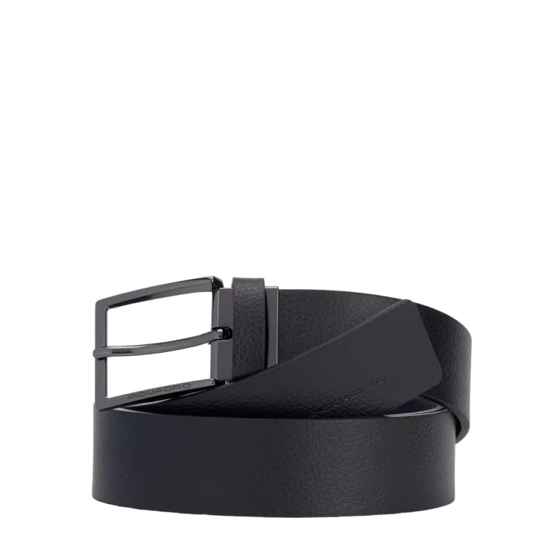 Piquadro Modus Special double-faced men's belt, black-blue