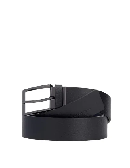 Piquadro Modus Special double-faced men's belt, black-blue