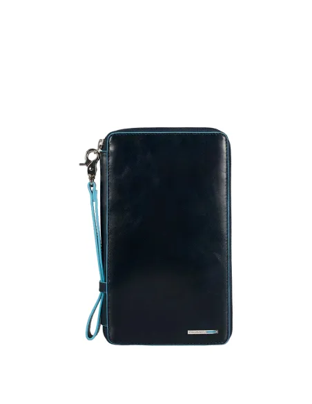 Piquadro Blue Square Reisetasche aus Leder, blau