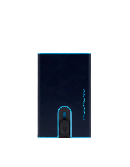 Porta carte di credito con sliding system Piquadro Blue Square, blu