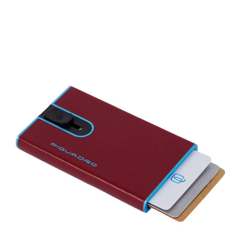 Porta carte di credito con sliding system Piquadro Blue...