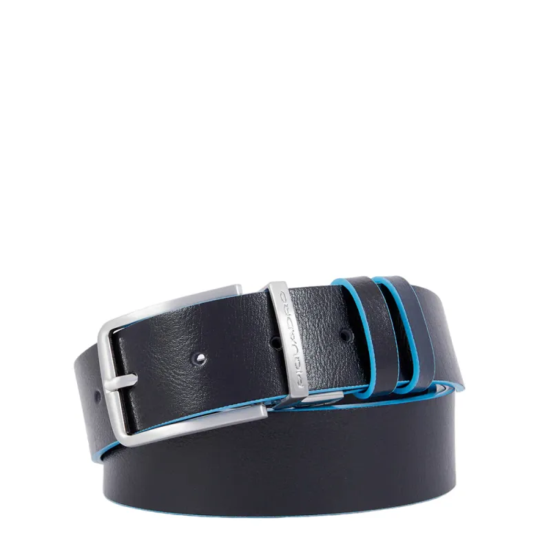 Piquadro Blue Square reversible leather men's belt,...